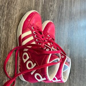 Adidas Pink Mid/High top sneakers, 6.5